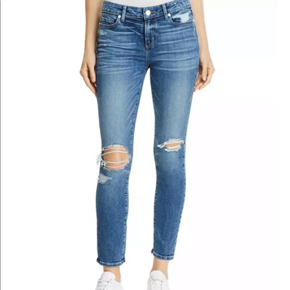 PAIGE Denim - Paige Verdugo Ankle Skinny Jeans Distressed